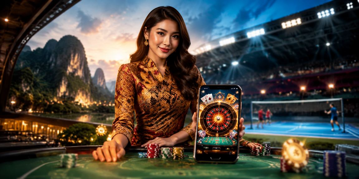 Pengguna Malaysia menggunakan aplikasi kasino mudah alih di Ipoh dengan motif batik