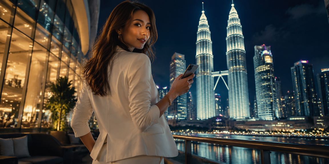 Pengguna Malaysia mengakses kasino mudah alih di Kuala Lumpur dengan telefon pintar